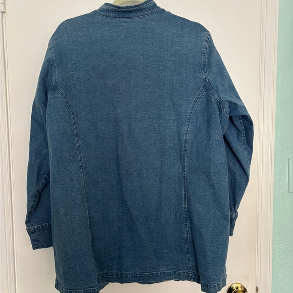 Blue Denim Jacket with Button Closure Denim & Co 2X - Picture 6 of 6